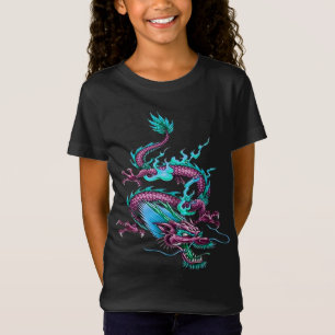 Camiseta Criatura Chinesa Nuvem Dragão Fazedor de Chuva Mít
