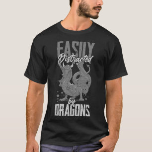 Camiseta Criatura de Fantasia de Cute da Cabeça de Dragão