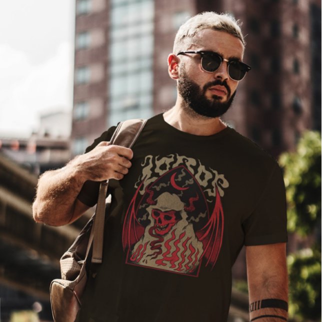 Camiseta Criatura do Inferno de Demônio de Skeleton (Criador carregado)