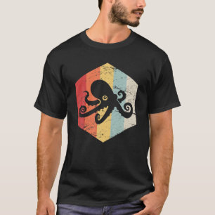 Camiseta Criatura Do Mar De Octopus Retro