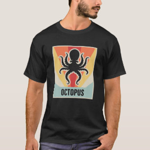 Camiseta Criatura do Mar de Octopus Vintage