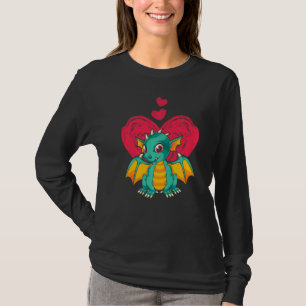 Camiseta Criatura Fantástica Animal Coração Fofo Mítico Dra