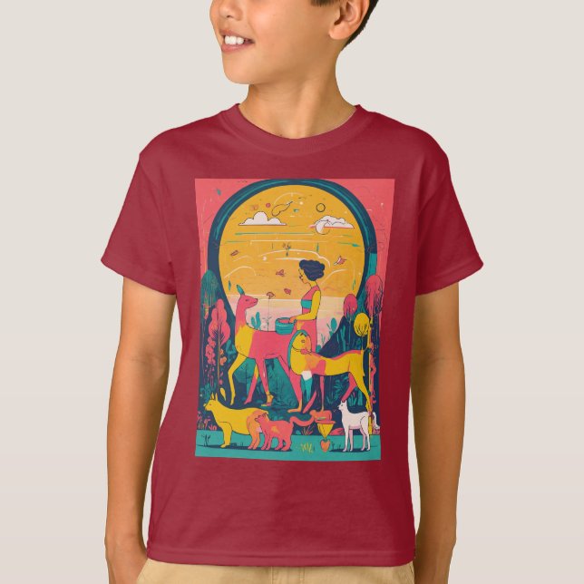 Camiseta "Criatura Funk: Tee de Maroon Kids'" (Frente)
