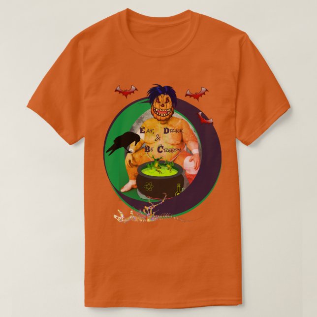 Camiseta Criatura inspiradora de medo Pumpkin T-Shirt Uni-S (Frente do Design)