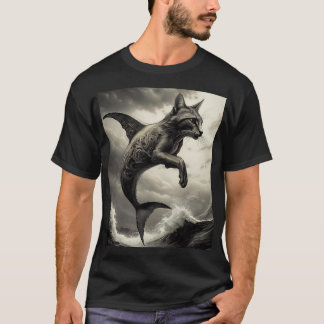 Camiseta Criatura Mítica De Peixes Gatos