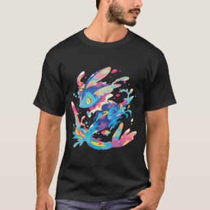 Camiseta Criatura vibrante de fantasia aquática