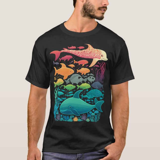 Camiseta Criaturas Aquáticas (Frente)