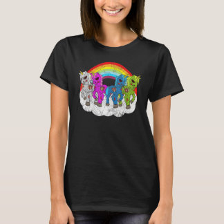 Camiseta Criaturas de Apocalipse do Unicórnio Zumbi Hallowe
