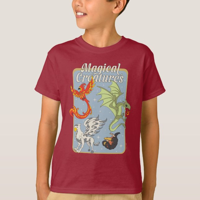 Camiseta Criaturas Mágicas Gráfica Vintage (Frente)