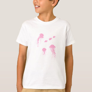 Camiseta Criaturas Marinhas com Pontinhos Rosa