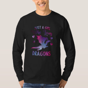 Camiseta Criaturas Mitológicas Dragão Apenas Uma Garota Que