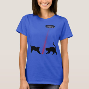 Camiseta Criaturas São Divertidas Gatos brincando com Ponto