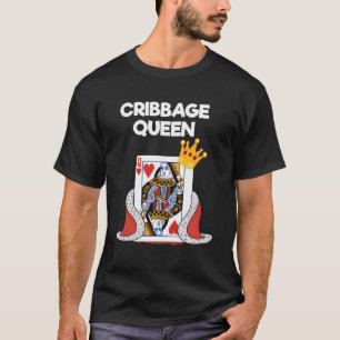Camiseta Cribbage Hoodie Shirt Engraçado Cribbage Queen Pla