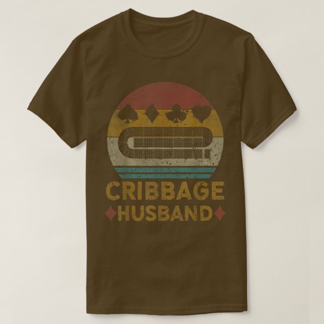 Camiseta Cribbage Husband Cribbage Vintage Cribbage Conselh (Frente do Design)