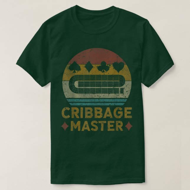 Camiseta Cribbage Master Cribbage Aloja A Imagem Cribbage B (Frente do Design)