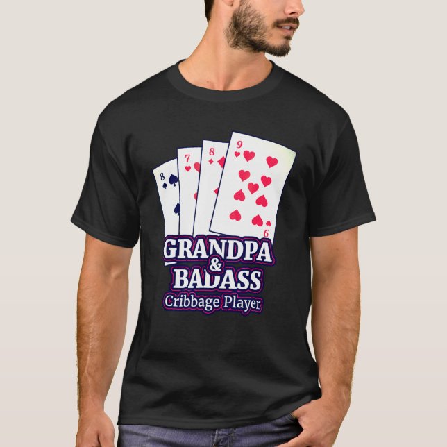 Camiseta Cribbage Para Jogar Jogadores De Jogo De Conselho  (Frente)
