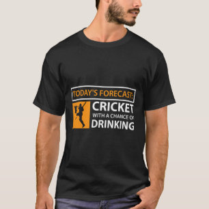Camiseta Cricket and Beer T-shirt Engraçado Bebendo Cricke