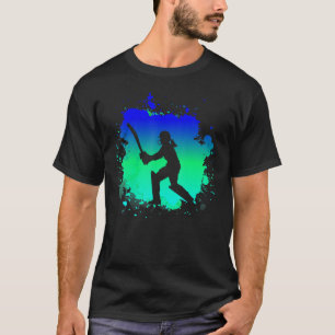 Camiseta Cricket Batsman for Cricketer Womens Girls Cricke