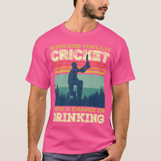 Camiseta Cricket Batsman Jogador de críquete Jogue críquete