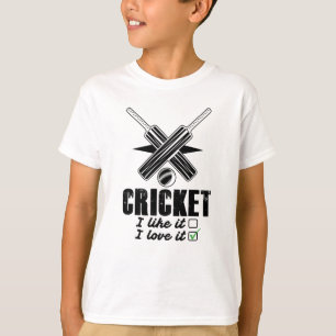 Camiseta Cricket, eu não gosto, eu amo