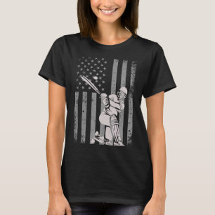 Camiseta Cricket EUA Bandeira Americana Amante do Críquete