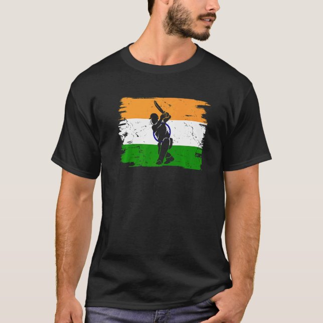 Camiseta Cricket Indian Players Flag Of India Cricket Play (Frente)