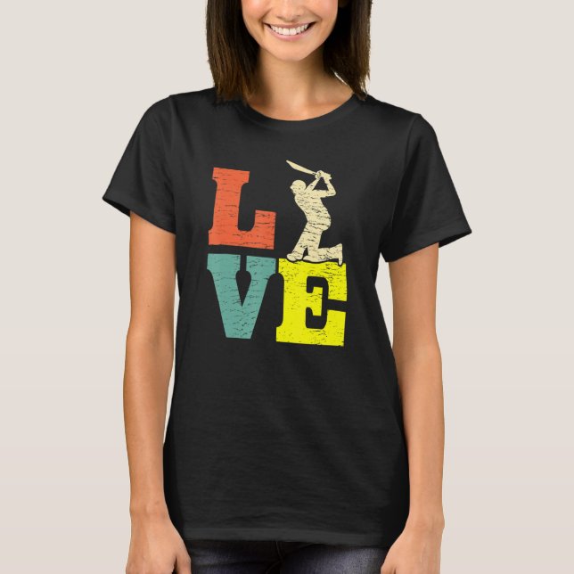 Camiseta Cricket Love Batsman   Cricket Players (Frente)