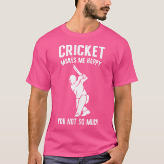 Camiseta Cricket Me Faz Feliz Não É Muito Divertido Com Cri