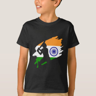 Camiseta Cricket Patriótico Índia Esportes Jersey Presente