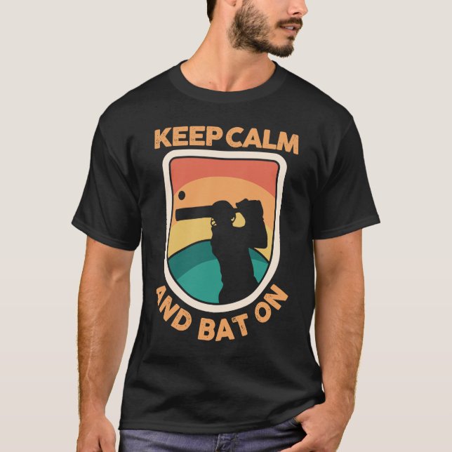 Camiseta Cricket Player Cricketer Athlete Keep Calm And Bat (Frente)