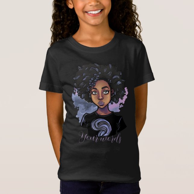 Camiseta Crie a sua adolescente negra (Frente)