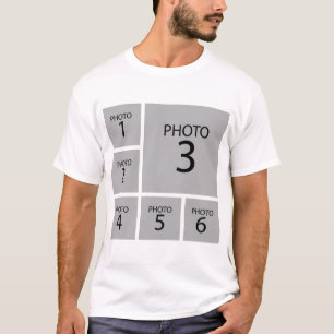 Camiseta Crie a sua colagem Personalizada modelo 6 FOTO