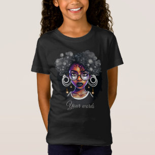 Camiseta Crie a sua mulher roxa e negra prateada