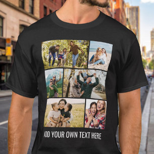 Camiseta Crie a sua própria colagem de 6 fotos
