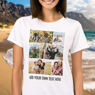 Camiseta Crie a sua própria colagem de 6 fotos