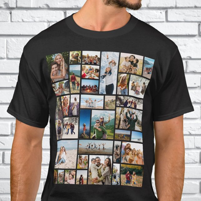 Camiseta Crie a sua própria coleção de fotos personalizada  (Criador carregado)