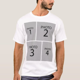 Camiseta Crie as suas próprias 4 FOTOGRAFIAS, Gire à Frente