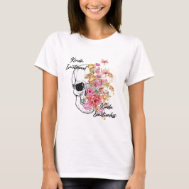 Camiseta Crie As Suas Próprias Emoções Flores Do Crânio