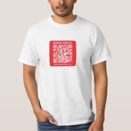 Camiseta Crie instantaneamente seu próprio código QR | Verm