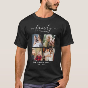 Camiseta Crie o nome da sua família Cotação 4 Colagem de