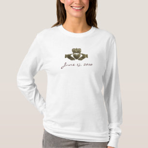 Camiseta Crie o seu cladaghe irlandês Dourado