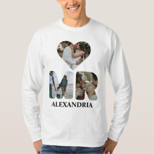 Camiseta Crie o seu próprio casal Sr. e Sra. Fotografia Mat