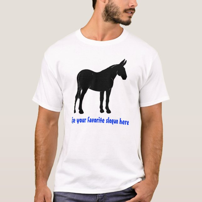 Camiseta Crie o seu próprio Design da Mule (Frente)