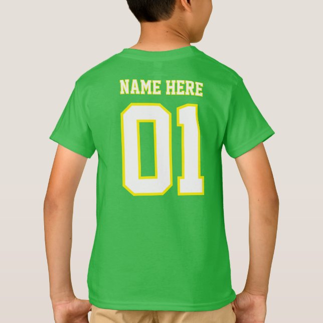 Camiseta CRIE-O-SEU time de meninos com número personalizad (Verso)