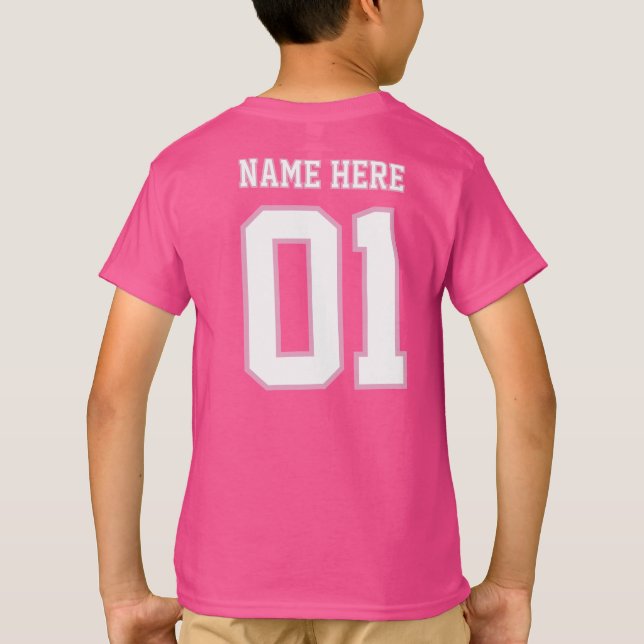 Camiseta CRIE-O-SEU time de meninos com número personalizad (Verso)