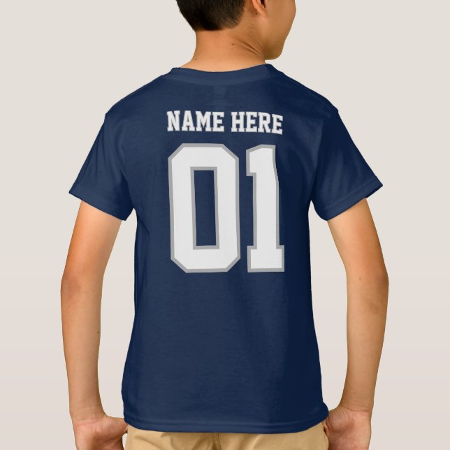 Camiseta CRIE-O-SEU time de meninos com número personalizad (Verso)