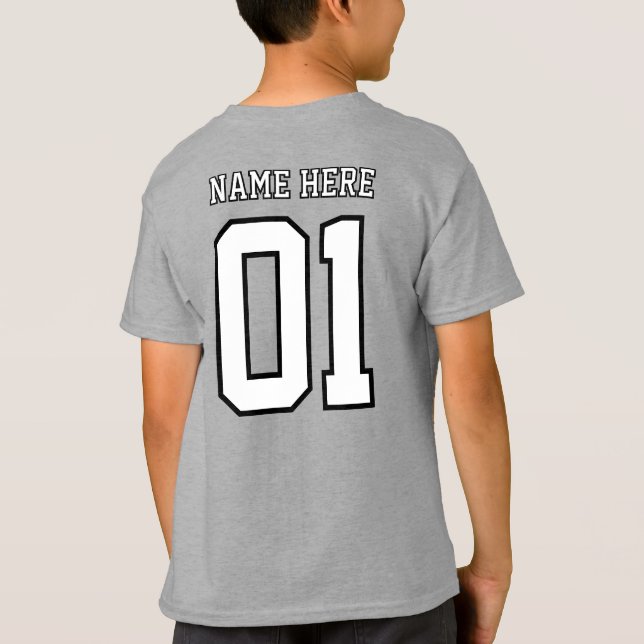 Camiseta CRIE-O-SEU time de meninos com número personalizad (Verso)