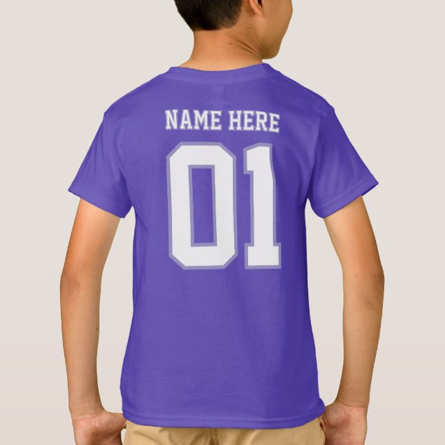 Camiseta CRIE-O-SEU time de meninos com número personalizad (Verso)