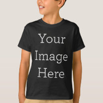 Camiseta Crie o T-Shirt Básico de Capa Curta das Crianças