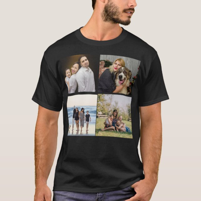 Camiseta Crie Personalizado para Colagem de Fotos da Famíli (Frente)